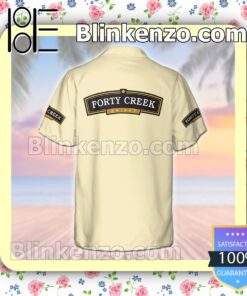 Forty Creek Light Yellow Summer Hawaiian Shirt b