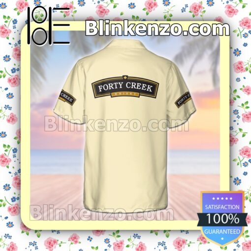 Forty Creek Light Yellow Summer Hawaiian Shirt b