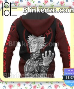 Fox's Sin of Greed Ban Anime Seven Deadly Sins Personalized T-shirt, Hoodie, Long Sleeve, Bomber Jacket x