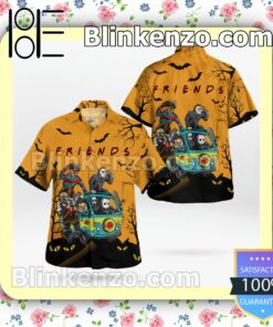 Friends Horror Characters On Hippie Bus Halloween Summer Shirts