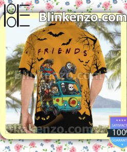 Friends Horror Characters On Hippie Bus Halloween Summer Shirts c