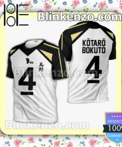 Fukurodani Kotaro Bokuto Number 4 Uniform Haikyuu Anime Personalized T-shirt, Hoodie, Long Sleeve, Bomber Jacket b