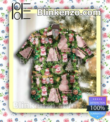 Funny Pig Merry Christmas Button-down Shirts