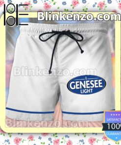 Genesee Light White Summer Hawaiian Shirt b