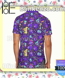 Ghost Type Pokemon Floral Pattern Purple Summer Hawaiian Shirt b