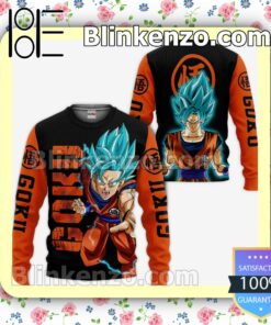 Goku Blue Custom Dragon Ball Anime Merch Personalized T-shirt, Hoodie, Long Sleeve, Bomber Jacket a