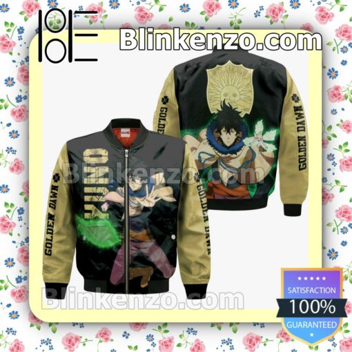 Golden Dawn Yuno Black Clover Anime Personalized T-shirt, Hoodie, Long Sleeve, Bomber Jacket c
