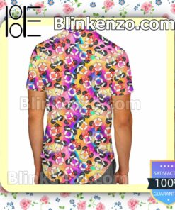 Gone Overboard Captain Mickey Ear Pattern Disney Cartoon Graphics Rainbow  Summer Hawaiian Shirt, Mens Shorts a