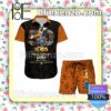 Goofy Dog 50th Anniversary Glitter Disney Castle Black Orange Summer Hawaiian Shirt, Mens Shorts