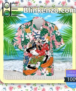 Goofy Dog The Diver Disney Cartoon Graphics Summer Hawaiian Shirt, Mens Shorts