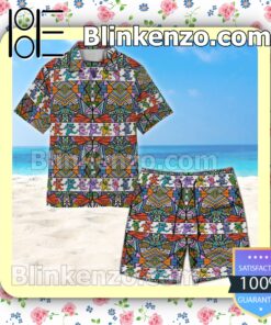 Grateful Dead Bears Colorful Unisex Summer Hawaiian Shirt c