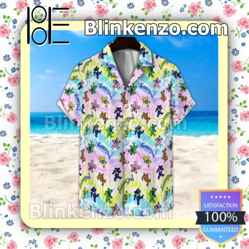 Grateful Dead Bears Seamless Pattern Summer Hawaiian Shirt