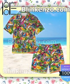 Grateful Dead Floral Summer Hawaiian Shirt c