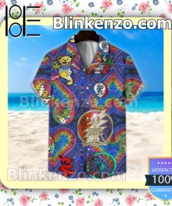 Grateful Dead Heart Tiedye Unisex Summer Hawaiian Shirt