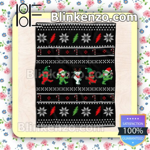 Grateful Dead Jingle Bears Christmas Customized Handmade Blankets a