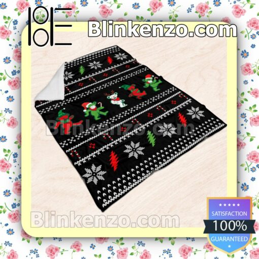 Grateful Dead Jingle Bears Christmas Customized Handmade Blankets c