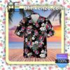 Grateful Dead Rock Band Logo Tropical Forest Black Summer Hawaiian Shirt, Mens Shorts