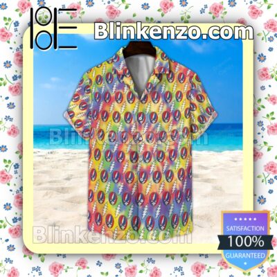 Grateful Dead Seamless Pattern Summer Hawaiian Shirt
