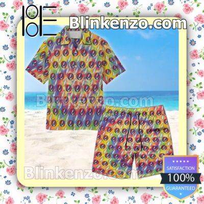 Grateful Dead Seamless Pattern Summer Hawaiian Shirt a