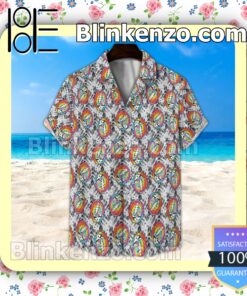 Grateful Dead Seamless Pattern Unisex Summer Hawaiian Shirt