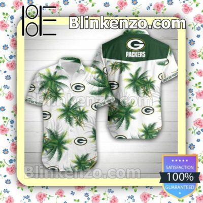 Green Bay Packers Football Palm Tree Hot Summer White Summer Shirts