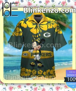 Green Bay Packers & Minnie Mouse Mens Shirt, Swim Trunk