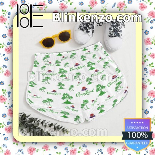 Green Crown Royal Palm Tree Unisex White Summer Hawaiian Shirt c