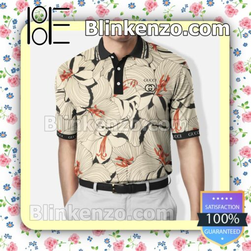 Gucci Floral Embroidered Polo Shirts