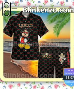 Gucci GG Mickey Mouse Luxury Beach Shirts, Swim Trunks