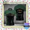 Gucci Gold Logo Black Mix Green Embroidered Polo Shirts