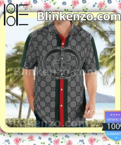 Gucci Grey Monogram With Vertical Color Stripes Luxury Beach Shirts, Swim Trunks b