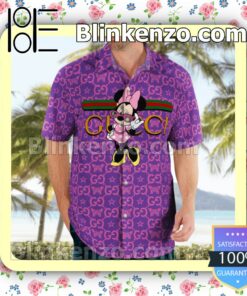Gucci Minnie Mouse Butterfly Purple Luxury Beach Shirts, Swim Trunks a