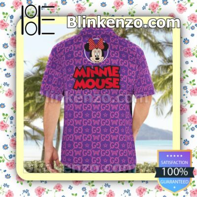 Gucci Minnie Mouse Butterfly Purple Luxury Beach Shirts, Swim Trunks b