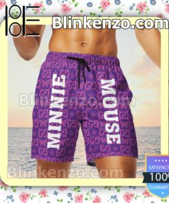 Gucci Minnie Mouse Butterfly Purple Luxury Beach Shirts, Swim Trunks c