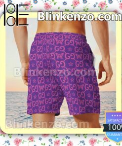 Gucci Minnie Mouse Butterfly Purple Luxury Beach Shirts, Swim Trunks x