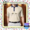 Gucci Monogram With Square Logo Beige Embroidered Polo Shirts