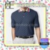Gucci Vintage Navy Embroidered Polo Shirts