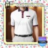 Gucci White Basic Outfit For Men Embroidered Polo Shirts