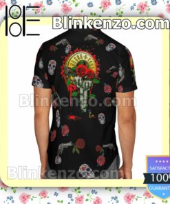 Guns N' Roses Sugar Skull Gun Rose Summer Shirts b