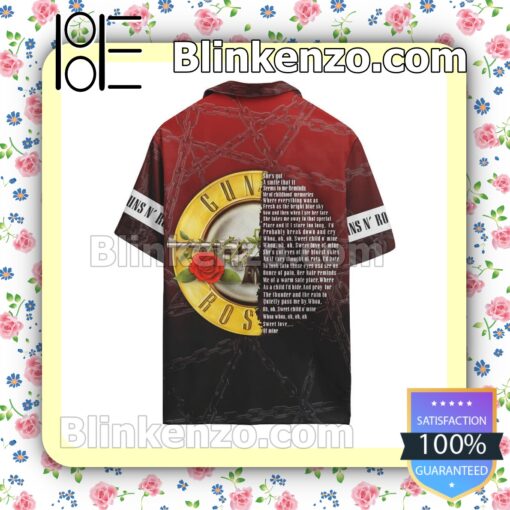 Guns n Roses Red Summer Hawaiian Shirt c