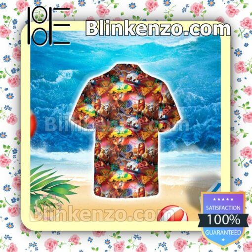 Hakuna Matata The Lion King Summer Hawaiian Shirt, Mens Shorts a