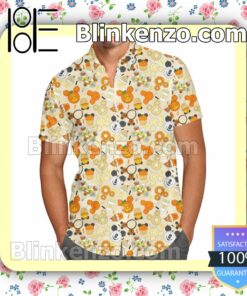 Halloween Snacks Disney Cartoon Graphics Inspired Summer Hawaiian Shirt, Mens Shorts
