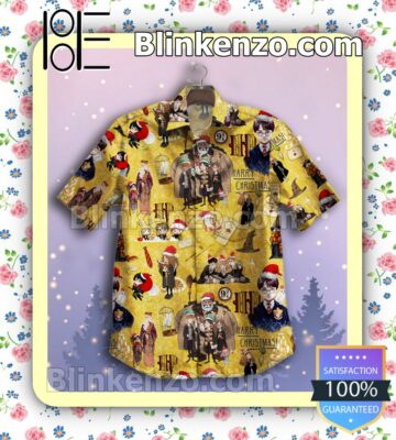 Harry Potter Harry Christmas Yellow Button-down Shirts