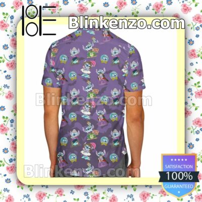 Haunted Stitch Disney Cartoon Graphics Inspired Summer Hawaiian Shirt, Mens Shorts a