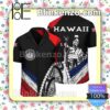 Hawaii Map Polynesian King Kamehameha Black Summer Shirts
