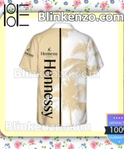 Hennessy Palm Tree White Yellow Summer Hawaiian Shirt b