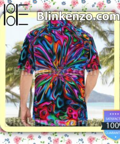 Hippie Colorful Kaleidoscope Hawaiian Shirts, Swim Trunks a