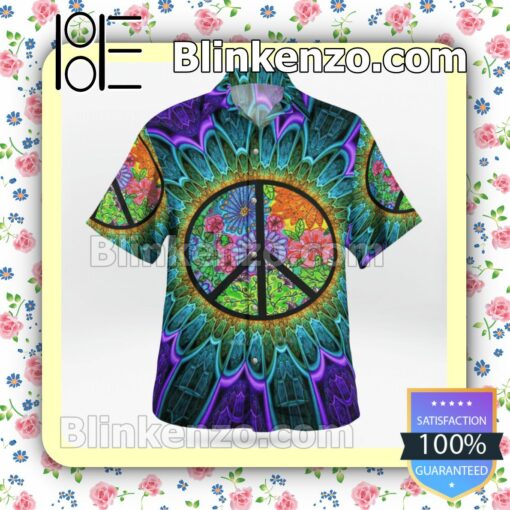Hippie Peace And Love Flower Summer Shirts b