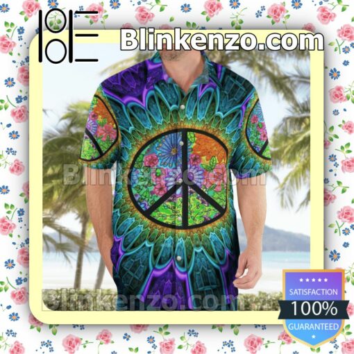 Hippie Peace And Love Flower Summer Shirts c