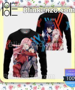 Hiro and Zero Two Darling In The Franxx Anime Personalized T-shirt, Hoodie, Long Sleeve, Bomber Jacket a